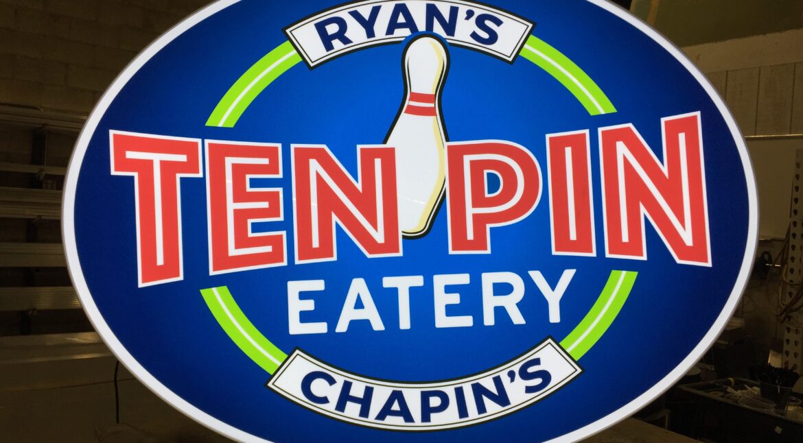 Ten Pin Eatery Digital Printing Services by Hanson Sign Companies