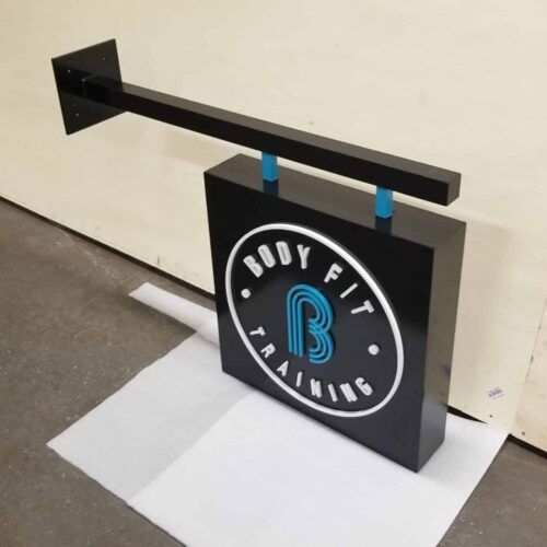 Body fit training cabinet in the shop at Hanson Sign Company