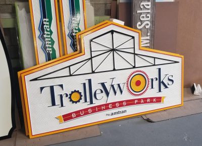 Trolley Works Dimensional HDU Signs by Hanson Sign Company