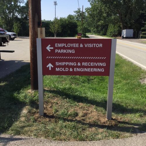 Post and Panel Parking Sign made by Hanson Sign Company